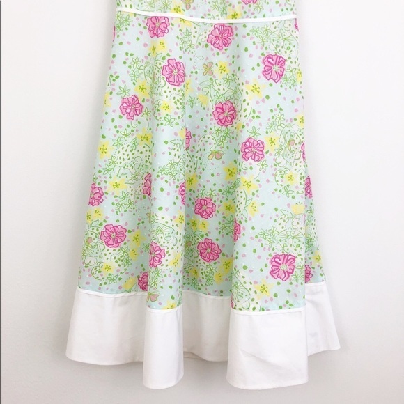 Lily Pulitzer 100% Cotton Halter Floral Midi Dress Size Small - Picture 4 of 8
